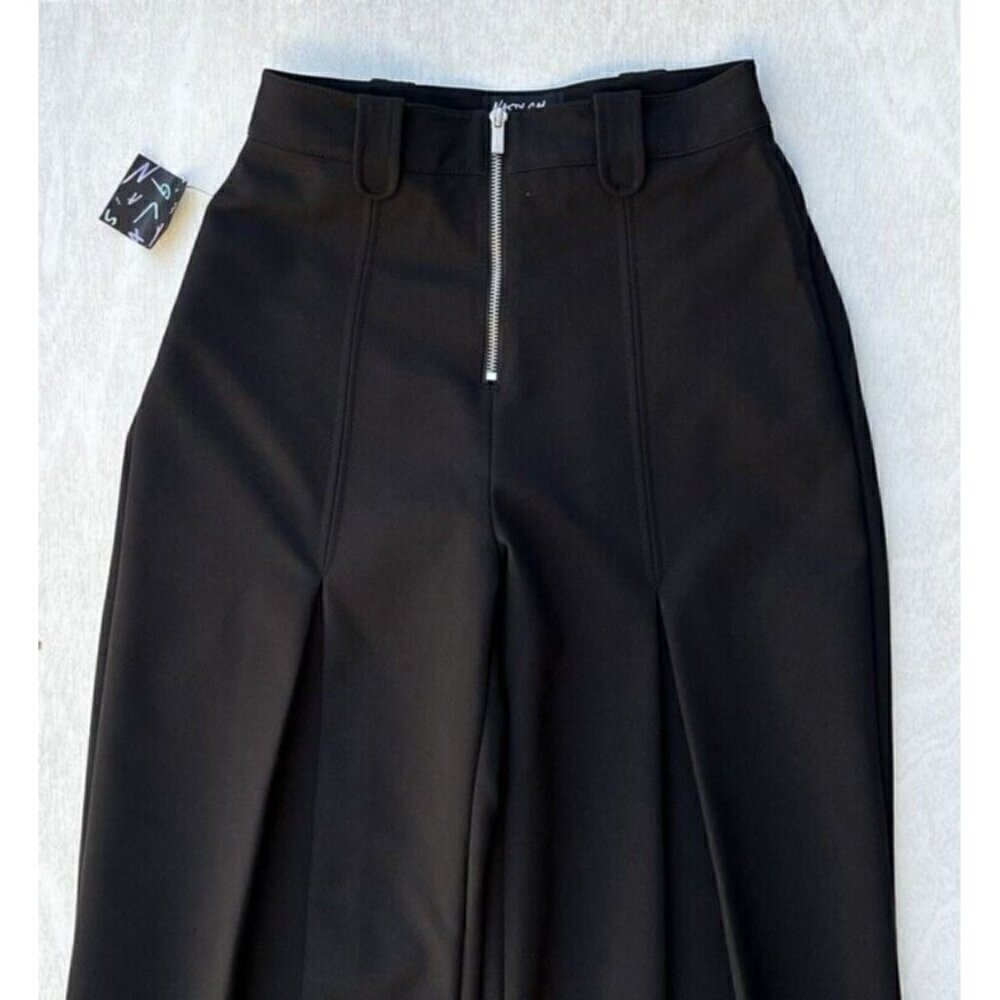 Nasty Gal Women's I'm Bossy Black Wide Leg High Waist Trousers Pants Size XS - Picture 9 of 13